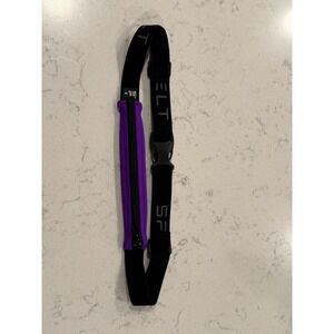 SPIbelt Original Running Belt Purple Black Adjustable No Bounce Waist Pack